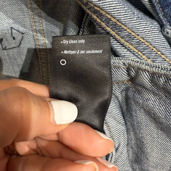 Paige Denim and Star Sequins Distressed Jean Jacket Sz S - Picture 7 of 13